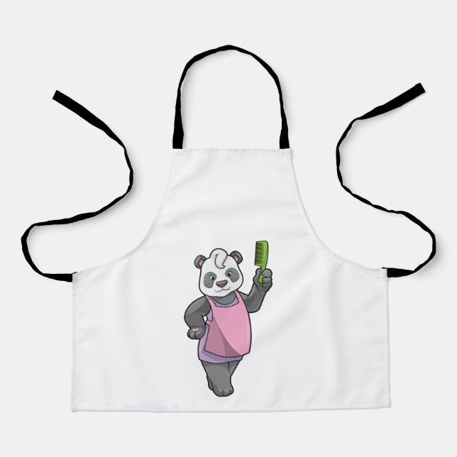 Panda as Hairdresser with Comb Apron (Front)