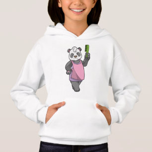 Panda as Hairdresser with Comb Hoodie