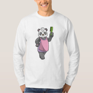 Panda as Hairdresser with Comb T-Shirt