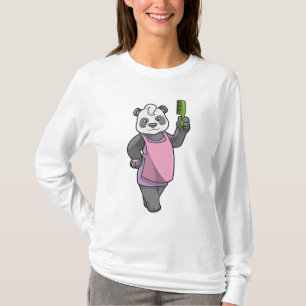 Panda as Hairdresser with Comb T-Shirt