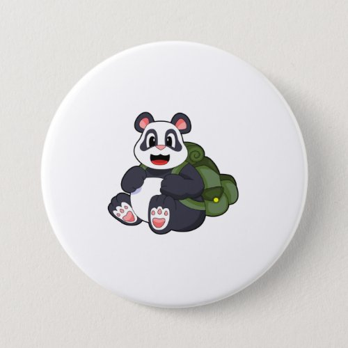 Panda as Hiker with Backpack Button