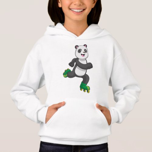Panda as Inline skater with Roller skates Hoodie