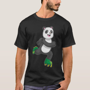 Panda as Inline skater with Roller skates T-Shirt