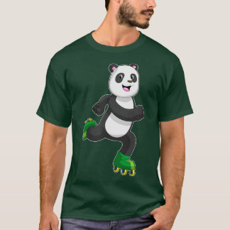 Panda as Inline skater with Roller skates T-Shirt