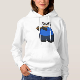 Panda as Musician with Flute Hoodie