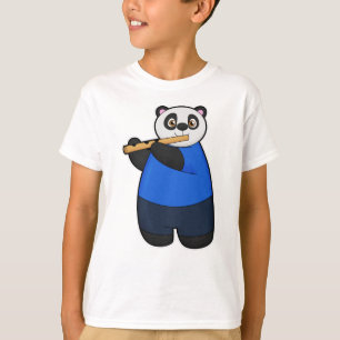 Panda as Musician with Flute T-Shirt