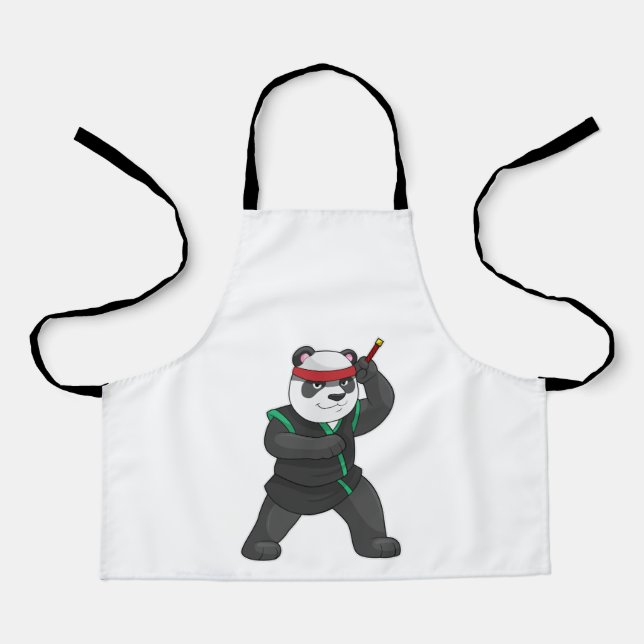 Panda as Ninja in Costume Apron (Front)
