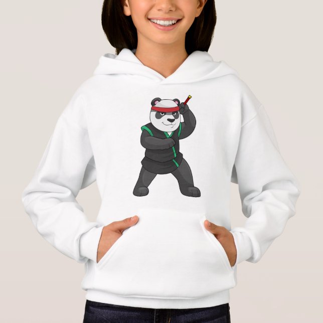 Panda as Ninja in Costume Hoodie (Front)