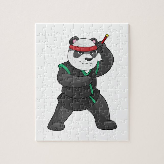 Panda as Ninja in Costume Jigsaw Puzzle (Vertical)