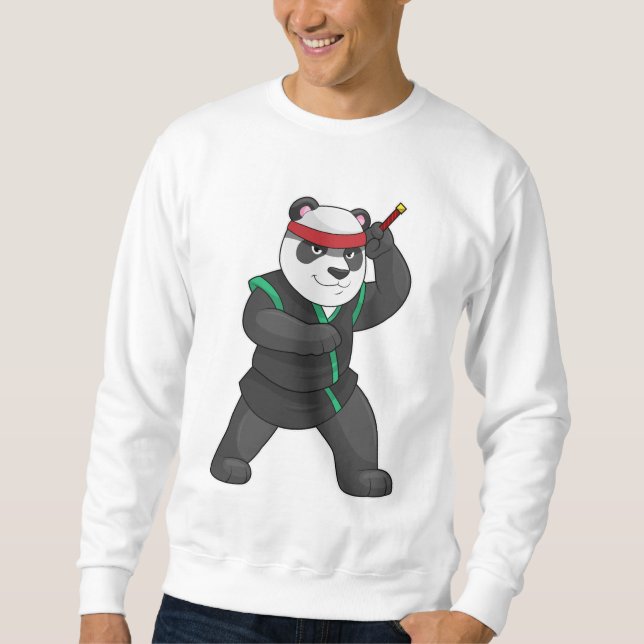 Panda as Ninja in Costume Sweatshirt (Front)