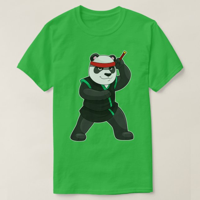 Panda as Ninja in Costume T-Shirt (Design Front)