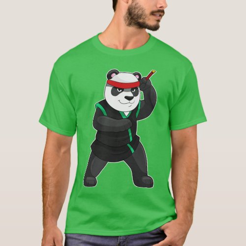 Panda as Ninja in Costume T_Shirt