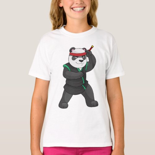 Panda as Ninja in Costume T_Shirt