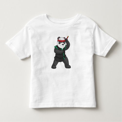 Panda as Ninja in Costume Toddler T_shirt