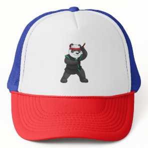 Panda as Ninja in Costume Trucker Hat