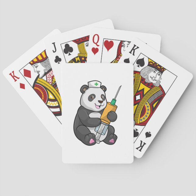 Panda as Nurse with Syringe Poker Cards (Back)