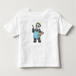 Panda as Painter with Brush & Color Toddler T-shirt