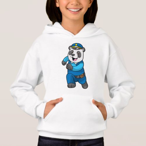 Panda as Police officer with Police hat Hoodie