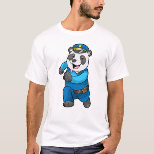 Panda as Police officer with Police hat T-Shirt