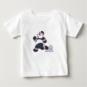 Panda as Runner at Running Baby T-Shirt