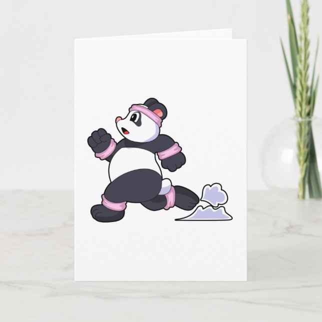 Panda as Runner at Running Card (Front)
