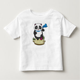 Panda as Runner with Scarf Toddler T-shirt
