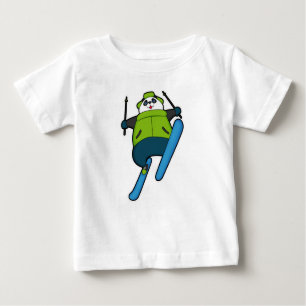 Panda as Ski jumper with Ski Baby T-Shirt