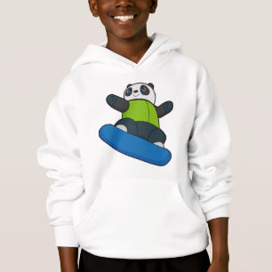 Panda as Snowboarder with Snowboard Hoodie