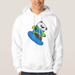 Panda as Snowboarder with Snowboard Hoodie
