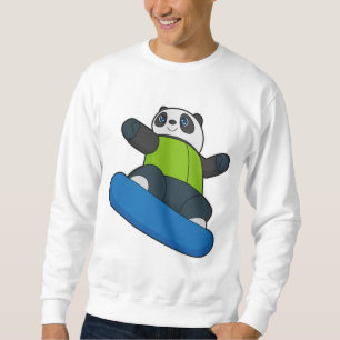 Panda as Snowboarder with Snowboard Sweatshirt