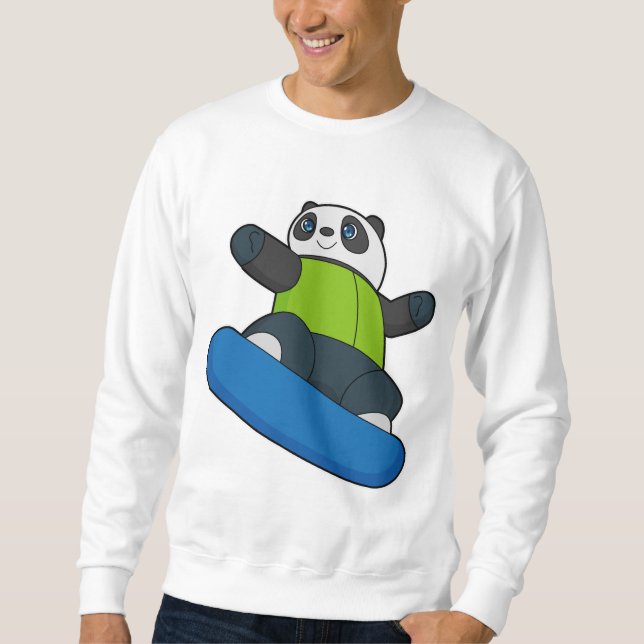 Panda as Snowboarder with Snowboard Sweatshirt (Front)