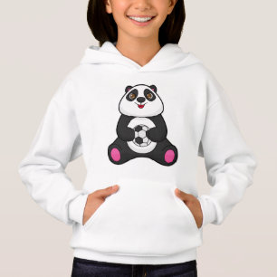 Panda as Soccer player with Soccer ball Hoodie
