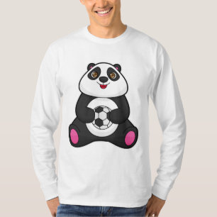 Panda as Soccer player with Soccer ball T-Shirt