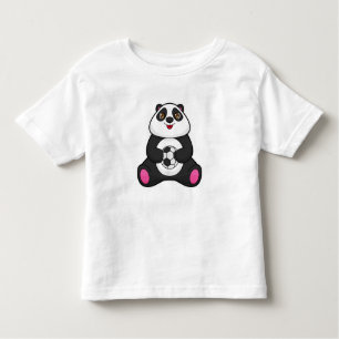 Panda as Soccer player with Soccer ball Toddler T-shirt