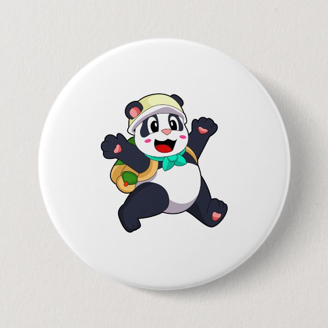 Panda as Student Button (Front)