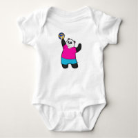 Panda as Volleyball player with Volleyball