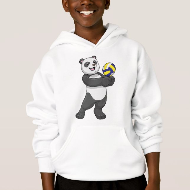 Panda as Volleyball player with Volleyball Hoodie (Front)