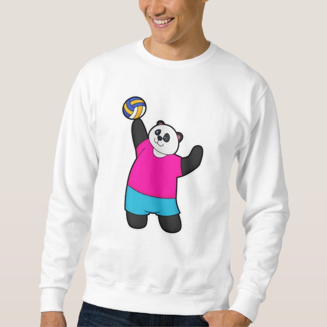 Panda as Volleyball player with Volleyball Sweatshirt (Front)