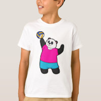Panda as Volleyball player with Volleyball
