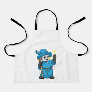 Panda as Wizard with Magic wand Apron