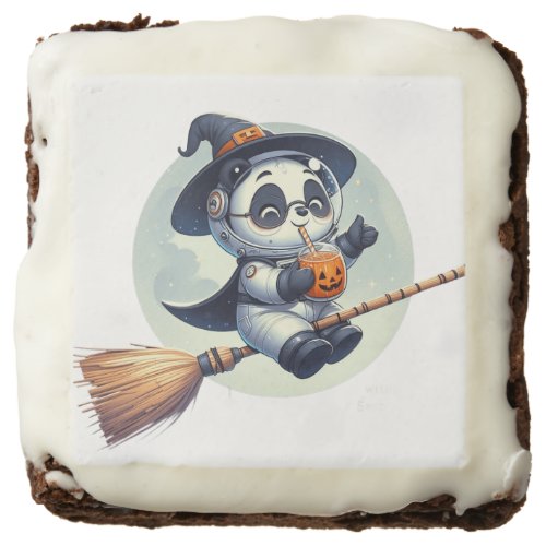 Panda Astronauts Halloween Adventure Sipping Brownie