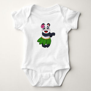 Panda at Ballet Dance Baby Bodysuit