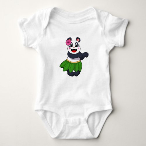 Panda at Ballet Dance Baby Bodysuit