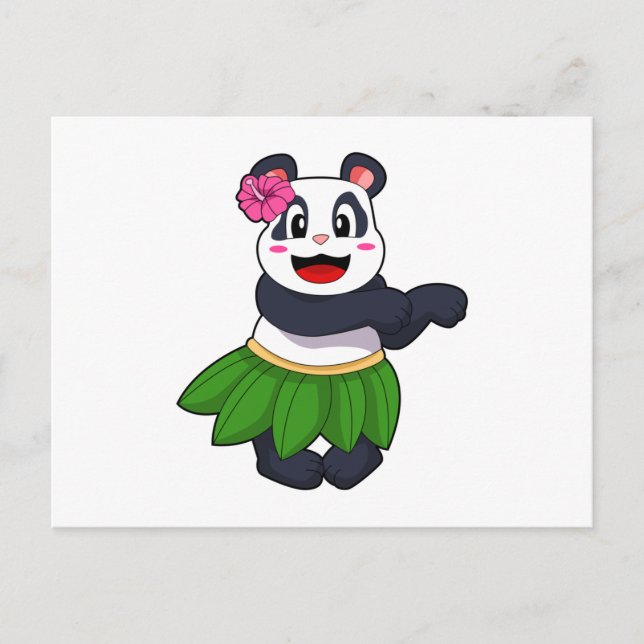 Panda at Ballet Dance Postcard (Front)