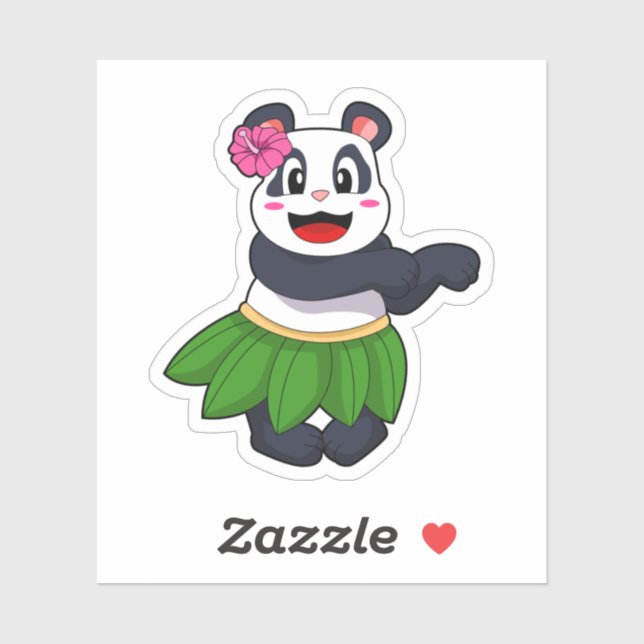 Panda at Ballet Dance Sticker (Sheet)
