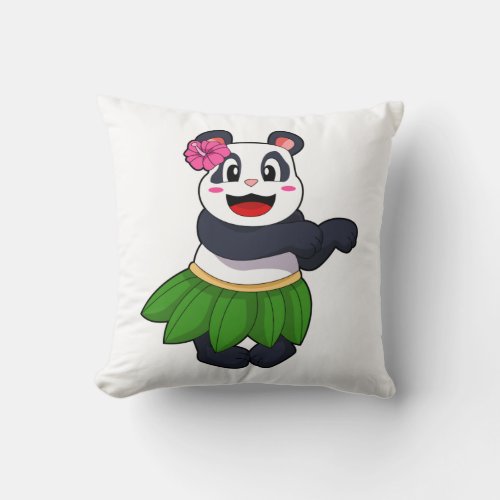 Panda at Ballet Dance Throw Pillow