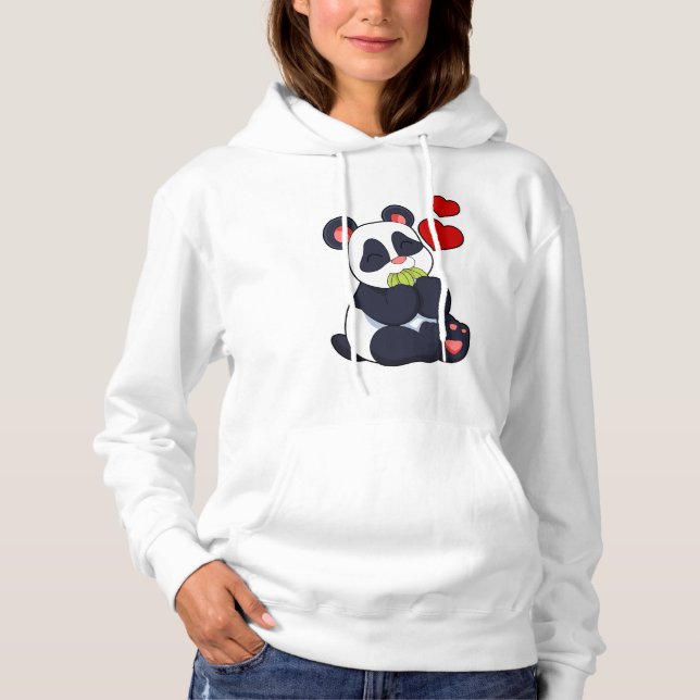 Panda at Eating of Leaves Hoodie (Front)