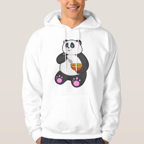 Panda at Eating with Spoon  Bowl Hoodie