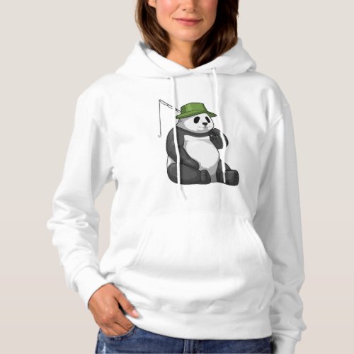 Panda at Fishing with Fishing rod Hoodie