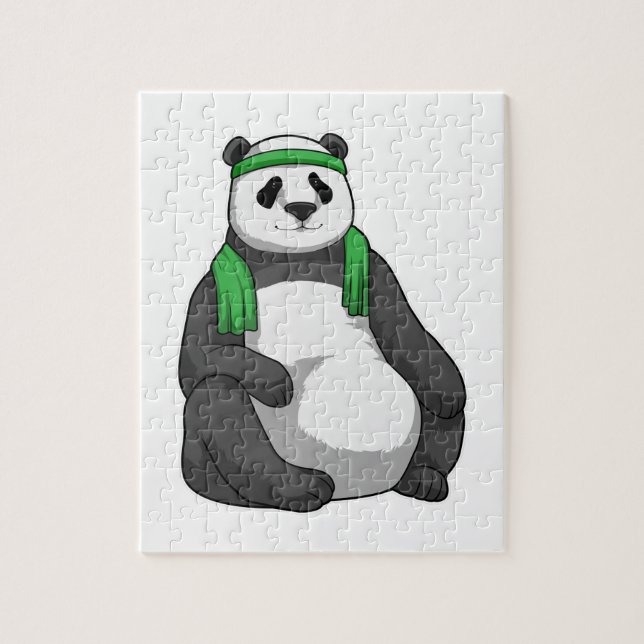 Panda at Fitness with Towel Jigsaw Puzzle (Vertical)